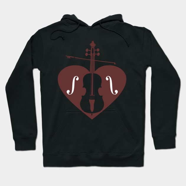 violin love instrumental Hoodie by asepsarifudin09